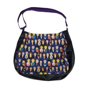 Doctor Who Character Shoulder Bag With Purple Strap Handmade